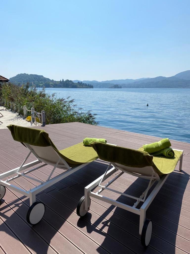 La Playa Cottage Con Spiaggia Privata Pettenasco Luaran gambar